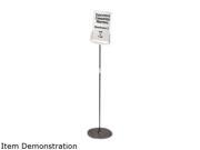 Durable 558957 Sherpa Infobase Sign Stand Acrylic Metal 40 60 High Gray