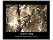 Advantus Success Framed Sepia Tone Motivational Print