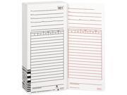 Acroprint 09 9111 000 Time Card for Es1000 Electronic Totalizing Payroll Recorder 100 Pack
