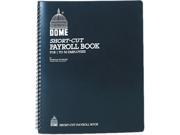 Dome 650 Payroll Record Single Entry System Blue Vinyl Cover 8 3 4 x11 1 4 Pages