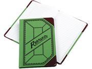 Boorum Pease 667 R Miniature Account Book Green Red Canvas Cover 208 Pages 9 1 2 x 6