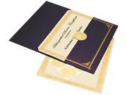 Ivory Gold Foil Embossed Award Cert. Kit Blue Metallic Cover 8 1 2 x 11 6 Pk.
