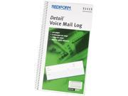 Rediform 51113 Voice Mail Wirebound Log Books 5 5 8 x 10 5 8 600 Sets Book
