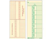Tops 1260 Time Card for Cincinnati Named Days Two Sided 3 3 8 x 8 1 4 500 Box