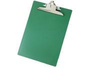 Saunders 21604 Plastic Antimicrobial Clipboard 1 Capacity Holds 8 1 2w x 12h Green