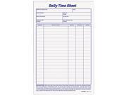 Tops 30041 Daily Time and Job Sheets 6 x 9 1 2 100 Pad 2 Pack