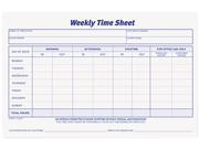 Tops 30071 Weekly Time Sheets 5 1 2 x 8 1 2 100 Pad 2 Pack