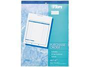 Tops 46147 Purchase Order Book 8 1 2 x 11 Three Part Carbonless 50 Sets Book