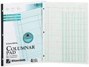 Wilson Jones G7204A Accounting Pad Four Eight Unit Columns Two sided Letter 50 Sheet Pad