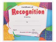 Certificate of Recognition Awards 8 1 2 x 11 30 Pack