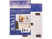 DAX N140285M Hook and Loop fastener Magnetic Cubicle Photo Document Frame Acrylic 8 1 2 x 11 Clear