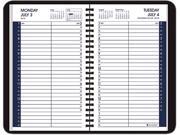 AT A GLANCE 70 807 05 Recycled Daily Appointment Book Black 4 7 8 x 8