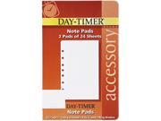 Day Timer 87228 Lined Note Pads for Organizer 5 1 2 x 8 1 2 48 Sheets Pack