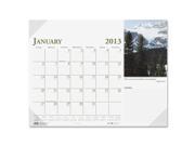 House of Doolittle 0144 Earthscapes Photographic Monthly Desk Pad Calendar 18 1 2 x 13
