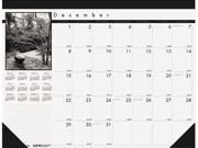 House Of Doolittle 122 Black and White Photo Monthly Desk Pad Calendar 22 x 17