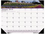 House Of Doolittle 1746 Gardens of the World Photographic Monthly Desk Pad Calendar 18 1 2 x 13