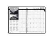 House of Doolittle 2162 02 Monthly Planner w Black White Photos 8 1 2 x 11 Black