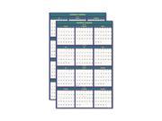 House of Doolittle 390 Four Seasons Reversible Business Academic Year Paper Wall Calendar 24 x 37