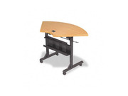 BALT Flipper Training Table Quarter-Round 46w x 26d x 29-1/2h Teak