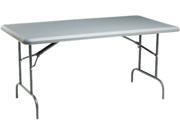 Iceberg 65217 IndestrucTable TOO 1200 Series Resin Folding Table 60w x 30d x 29h Charcoal