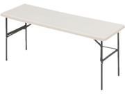 Iceberg 65383 IndestrucTable TOO 1200 Series Resin Folding Table 72w x 24d x 29h Platinum