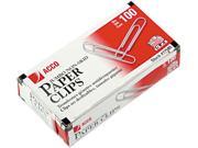 Acco 72585 Nonskid Economy Paper Clips Steel Wire Jumbo Silver 100 Box 10 Boxes Pack