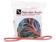 Alliance 08997 SuperSize Rubber Bands Red Blue Green 1 4 wide Assorted Lengths 24 Pack