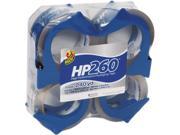 Duck 00 07725 HP260 Packaging Tape w Dispenser 1.88 x 60 yard 3 Core 4 Pack