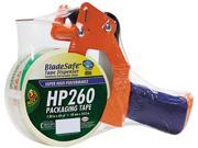 Duck 1078566 Bladesafe Antimicrobial Tape Gun w Tape 3 Core Metal Plastic Orange