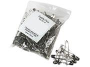 Charles Leonard 83200 Safety Pins Nickel Plated Steel 2 Length 144 Pack