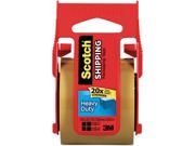 Scotch 143 3850 Heavy Duty Packaging Tape in Sure Start Dispenser 2 x 22 yds Tan