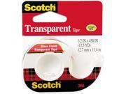Scotch 144 Transparent Glossy Tape in Hand Dispenser 1 2 x 450 Clear