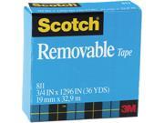 Scotch 811 34 1296 Removable Tape 3 4 x 1296 1 Core