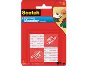 Scotch 108 Precut Foam Mounting 1 Squares Double Sided Removable 16 Squares Pack
