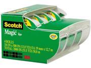 Scotch 4105 Magic Office Tape Refillable Dispenser 3 4 x 300 1 Core 4 Box