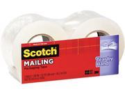 Scotch 38422 Tear By Hand Packaging Tape 1.88 x 50 yards 1 1 2 Core Clear 2 Box