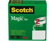 Scotch 810 2P34 72 Magic Tape 3 4 x 2592 3 Core 2 Rolls