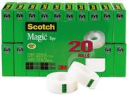Scotch 810K20 Magic Office Tape Value Pack 3 4 x 1000 1 Core Clear