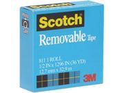 Scotch 811 12 1296 Removable Tape 1 2 x 1296 1 Core