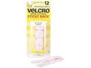 Velcro 90073 Sticky Back Hook and Loop Square Fasteners on Strips 7 8 White 12 Sets Pack