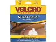 Velcro 90082 Sticky Back Hook and Loop Fastener Tape with Dispenser 3 4 x 15 ft. Roll White
