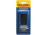 Velcro 90199 Industrial Strength Sticky Back Hook and Loop Fastener Strips 4 x 2 Black