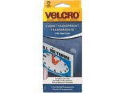 Velcro 91302 Sticky Back Hook and Loop Fasteners 5 8 Inch Diameter Clear 75 Pack