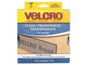Velcro 91325 Sticky Back Hook and Loop Fastener Roll 15 Inches Clear