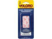 Velcro 91330 Sticky Back Hook and Loop Fastener Squares 7 8 Inch Clear