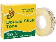 Duck 1081698 Permanent Double Stick Tape 1 2 x 900 1 Core Clear
