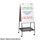 Best Rite 33250 Wheasel Easel Adjustable Melamine Dry Erase Board 28 3 4 x 59 1 2 White