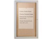 Ghent PA13624VX181 Enclosed Outdoor Bulletin Board 36 x 24 Satin Finish