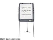 Iceberg 30227 Portable Flipchart Easel w Dry Erase Surface Resin 35w x 30d x 73h Charcoal