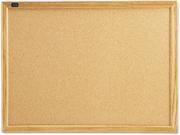 Quartet 301 Cork Bulletin Board Cork Over Fiberboard 24 x 18 Natural Oak Frame